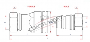 Hydraulic Quick Couplings With Plastic Caps