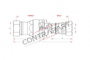 Hydraulic Quick Couplings With Plastic Caps NPTF