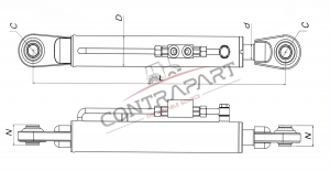 Hydraulic Toplink <br>Medium Type With Ball