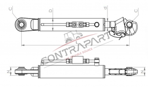 Hydraulic Toplink<br> Medium Type With Hook