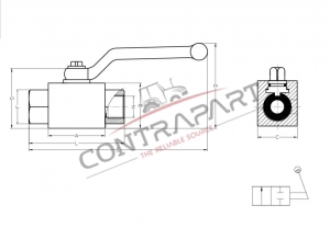 Llave de Paso Hidráulica de 2 Vías